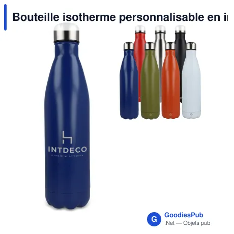 Bouteille isotherme personnalisable en inox recyclé 750 ml avec logo - R-Swing