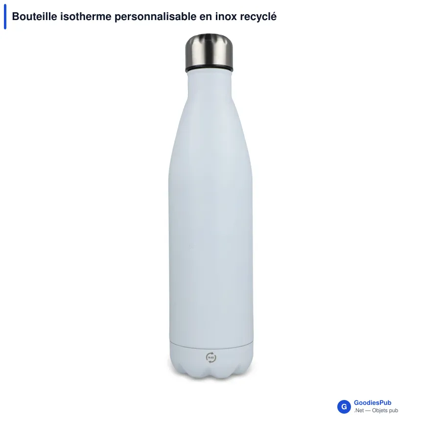 Bouteille isotherme personnalisable en inox recyclé 750 ml avec logo - R-Swing - Image 3