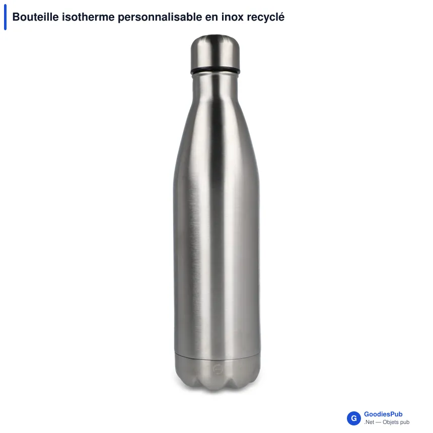 Bouteille isotherme personnalisable en inox recyclé 750 ml avec logo - R-Swing - Image 4