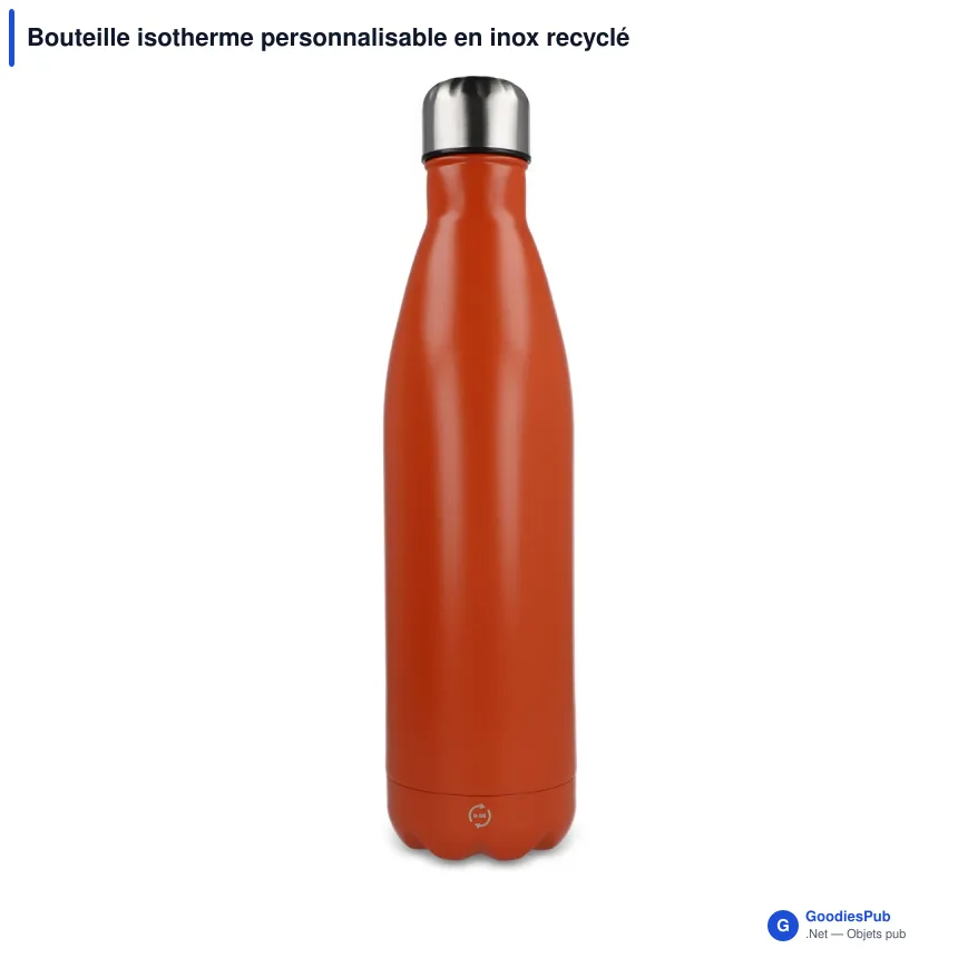 Bouteille isotherme personnalisable en inox recyclé 750 ml avec logo - R-Swing - Image 6