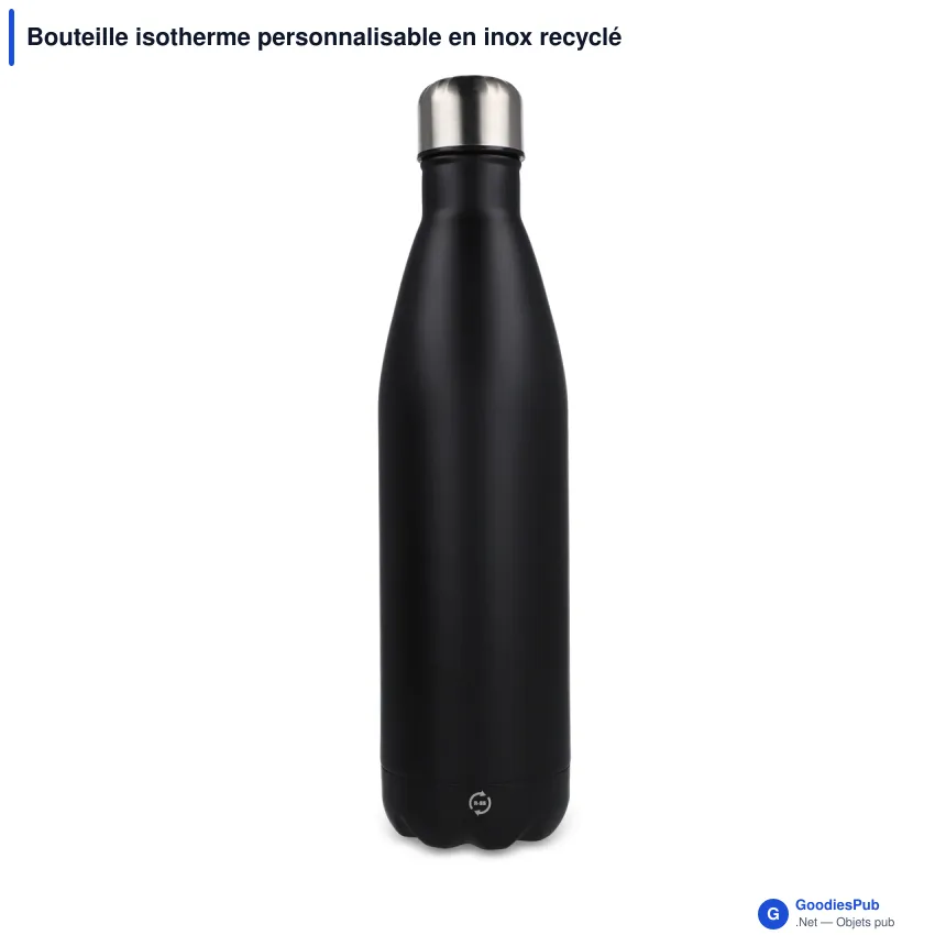 Bouteille isotherme personnalisable en inox recyclé 750 ml avec logo - R-Swing - Image 7