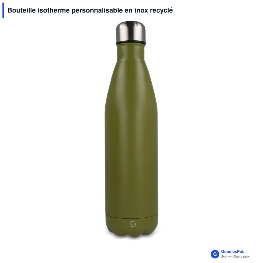 Bouteille isotherme personnalisable en inox recyclé 750 ml avec logo - R-Swing - Image 8