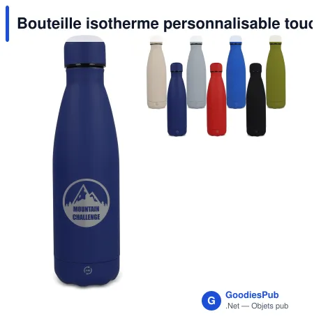 Bouteille isotherme personnalisable toucher doux 500 ml avec logo - R-Swing