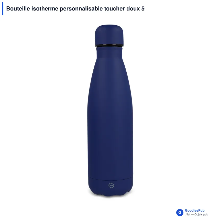 Bouteille isotherme personnalisable toucher doux 500 ml avec logo - R-Swing - Image 4