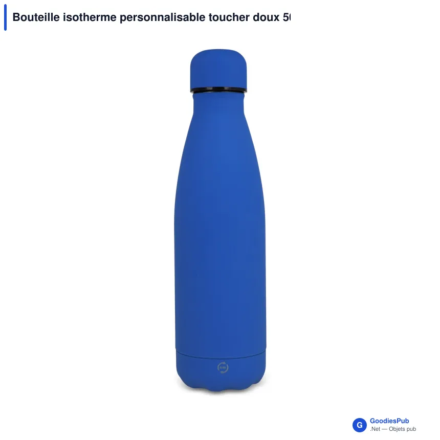 Bouteille isotherme personnalisable toucher doux 500 ml avec logo - R-Swing - Image 5