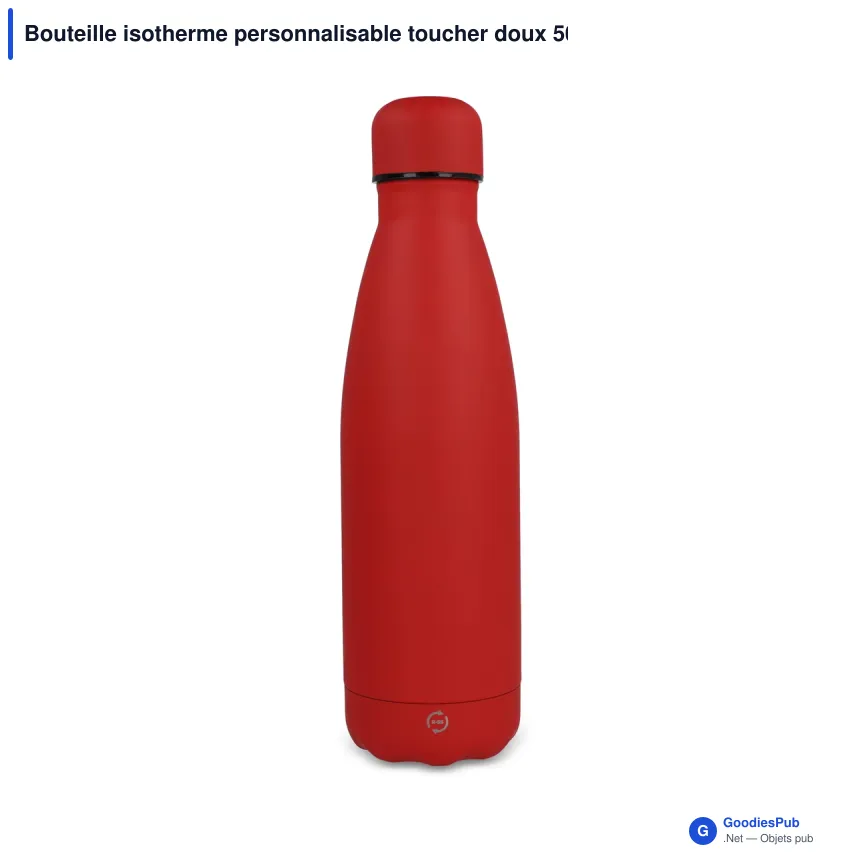 Bouteille isotherme personnalisable toucher doux 500 ml avec logo - R-Swing - Image 6