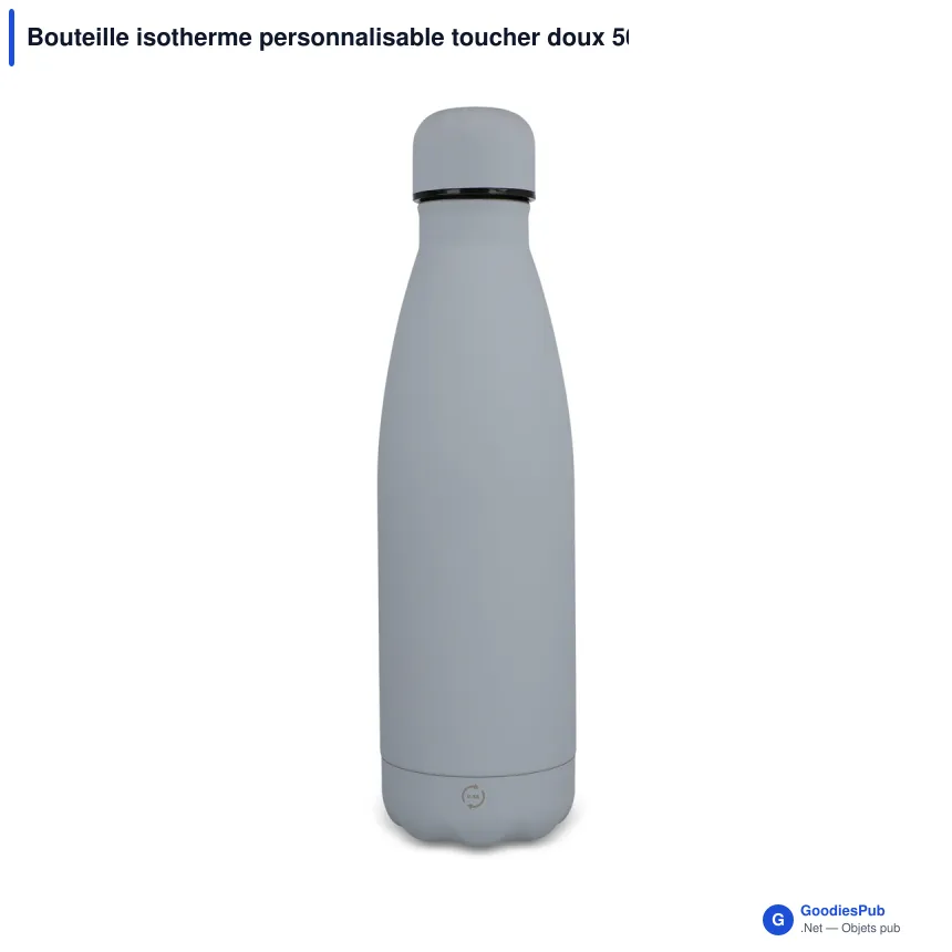 Bouteille isotherme personnalisable toucher doux 500 ml avec logo - R-Swing - Image 7