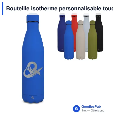 Bouteille isotherme personnalisable toucher doux 750 ml avec logo - R-Swing