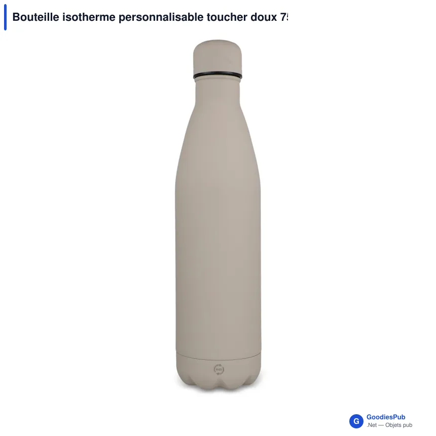 Bouteille isotherme personnalisable toucher doux 750 ml avec logo - R-Swing - Image 2