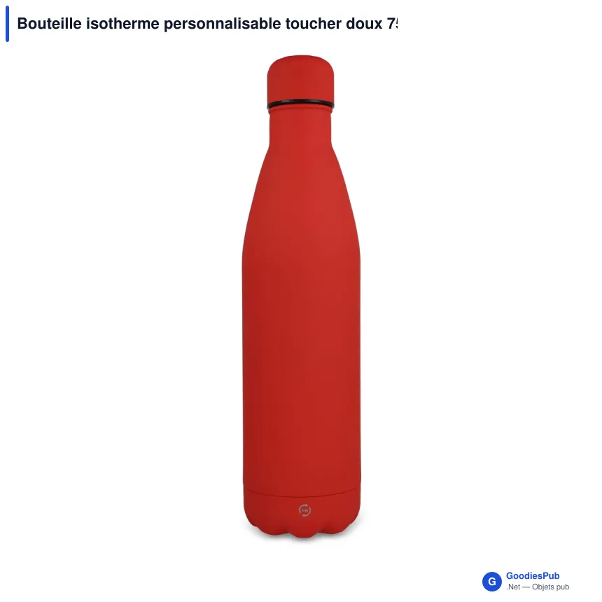Bouteille isotherme personnalisable toucher doux 750 ml avec logo - R-Swing - Image 3