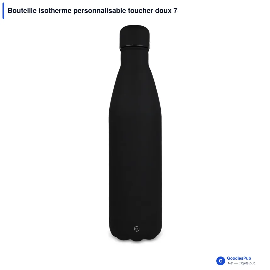 Bouteille isotherme personnalisable toucher doux 750 ml avec logo - R-Swing - Image 5