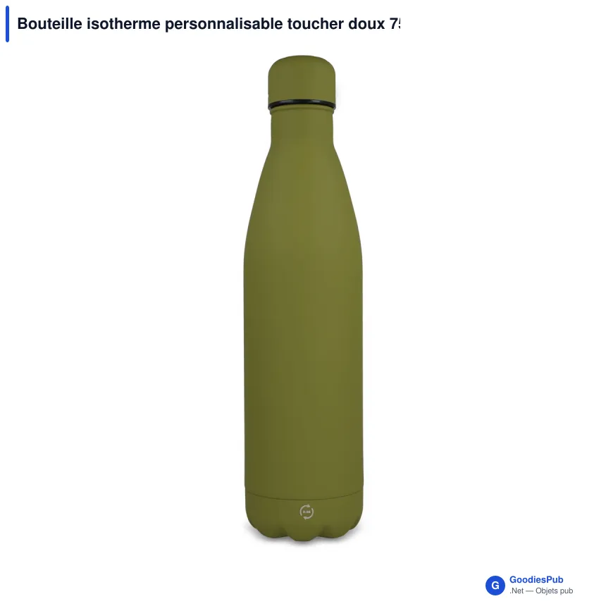 Bouteille isotherme personnalisable toucher doux 750 ml avec logo - R-Swing - Image 7