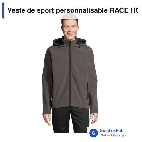 Veste de sport personnalisable RACE HOODED MEN avec logo
