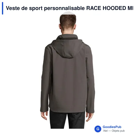 Veste de sport personnalisable RACE HOODED MEN avec logo - Image 2