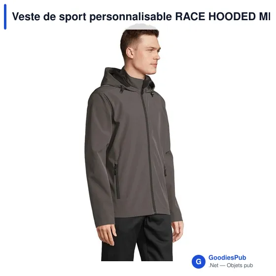 Veste de sport personnalisable RACE HOODED MEN avec logo - Image 3