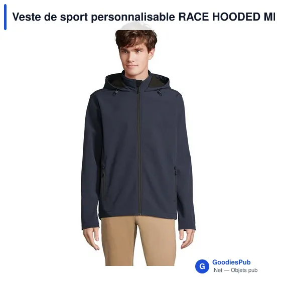 Veste de sport personnalisable RACE HOODED MEN avec logo - Image 4