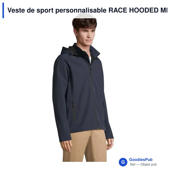 Veste de sport personnalisable RACE HOODED MEN avec logo - Image 9