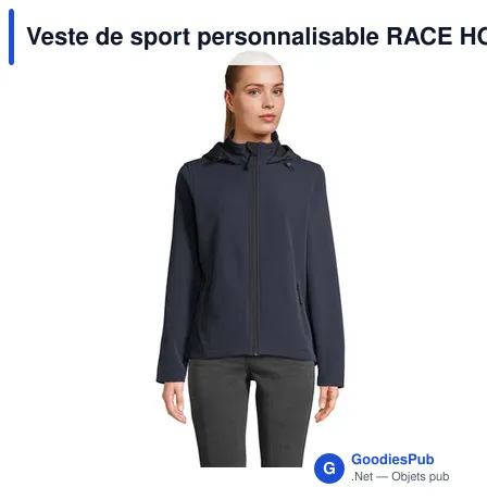Veste de sport personnalisable RACE HOODED pour femmes avec logo