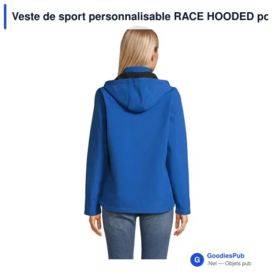 Veste de sport personnalisable RACE HOODED pour femmes avec logo - Image 11