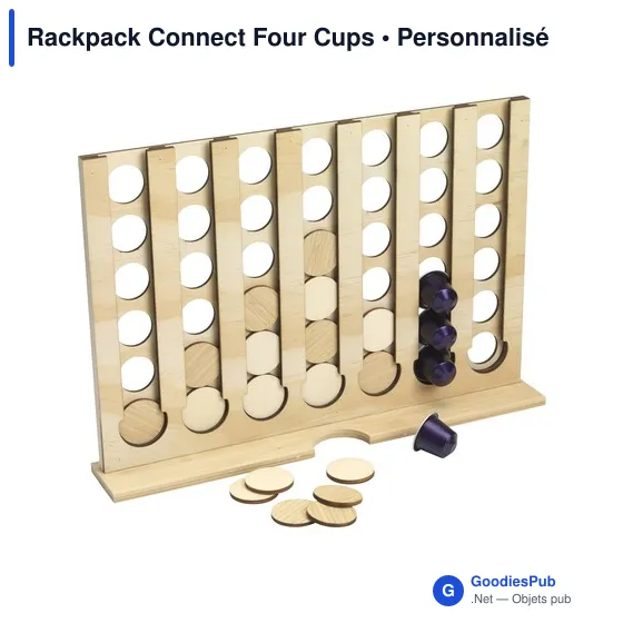 Tiroir à capsules de café personnalisable Rackpack Connect Four Cupsavec logo - Image 2