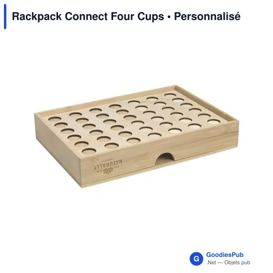 Tiroir à capsules de café personnalisable Rackpack Connect Four Cupsavec logo - Image 3
