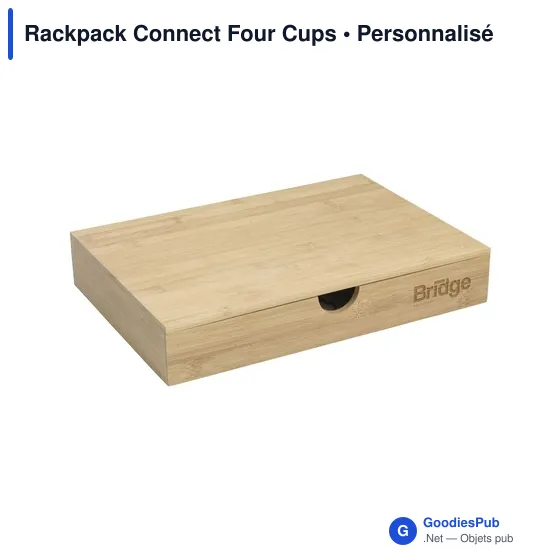 Tiroir à capsules de café personnalisable Rackpack Connect Four Cupsavec logo - Image 4