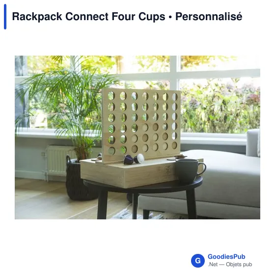 Tiroir à capsules de café personnalisable Rackpack Connect Four Cupsavec logo - Image 7