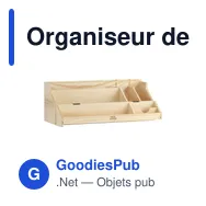 Organiseur de bureau personnalisable Rackpack Desk Topper avec logo - Miniature 1