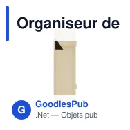 Organiseur de bureau personnalisable Rackpack Desk Topper avec logo - Miniature 3