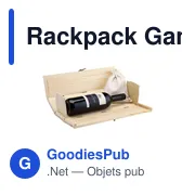 Coffret à vin personnalisable Rackpack Gamebox Backgammon avec logo - Miniature 1