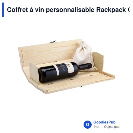 Coffret à vin personnalisable Rackpack Gamebox Backgammon avec logo