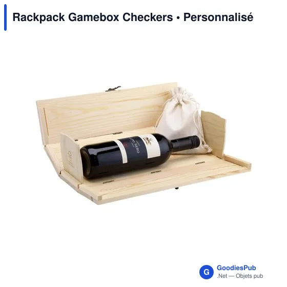 Coffret cadeau personnalisable Rackpack Gamebox Checkers avec logo - Image 1