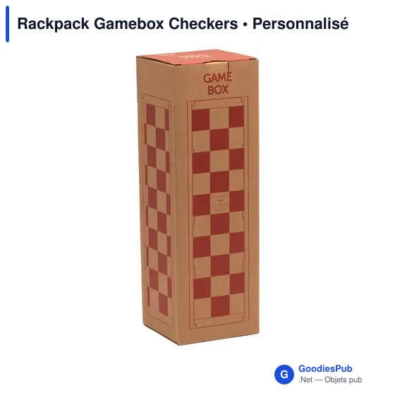 Coffret cadeau personnalisable Rackpack Gamebox Checkers avec logo - Image 3