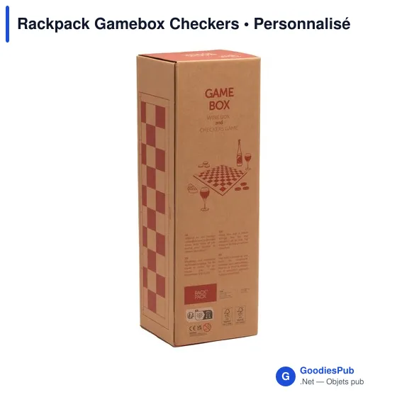 Coffret cadeau personnalisable Rackpack Gamebox Checkers avec logo - Image 4