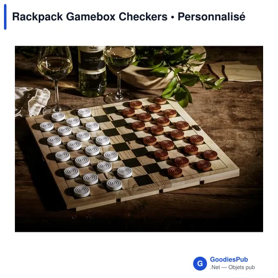 Coffret cadeau personnalisable Rackpack Gamebox Checkers avec logo - Image 5