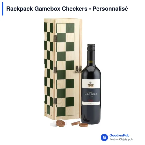 Coffret cadeau personnalisable Rackpack Gamebox Checkers avec logo - Image 6