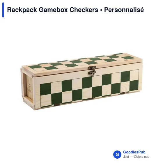 Coffret cadeau personnalisable Rackpack Gamebox Checkers avec logo - Image 7