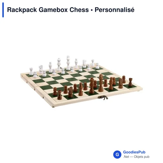 Coffret cadeau personnalisable Rackpack Gamebox Chess avec logo - Image 2