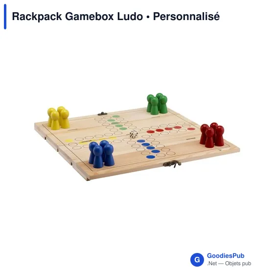 Coffret cadeau personnalisable Rackpack Gamebox Ludo avec logo - Image 2