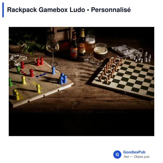 Coffret cadeau personnalisable Rackpack Gamebox Ludo avec logo - Image 3