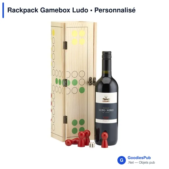 Coffret cadeau personnalisable Rackpack Gamebox Ludo avec logo - Image 4