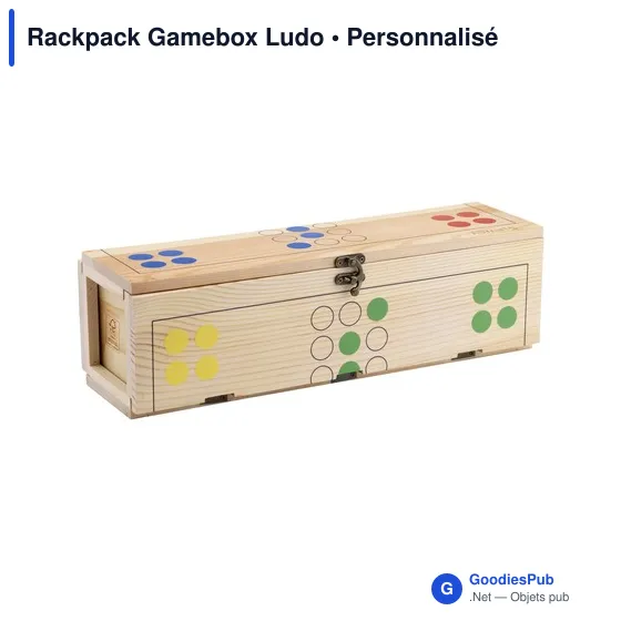 Coffret cadeau personnalisable Rackpack Gamebox Ludo avec logo - Image 5