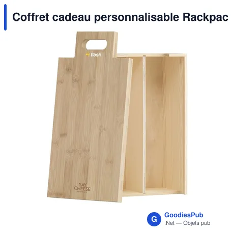 Coffret cadeau personnalisable Rackpack Say Cheese avec logo