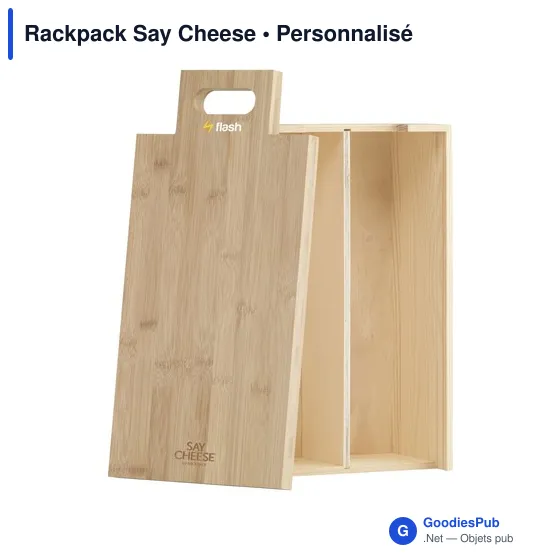Coffret cadeau personnalisable Rackpack Say Cheese avec logo - Image 1