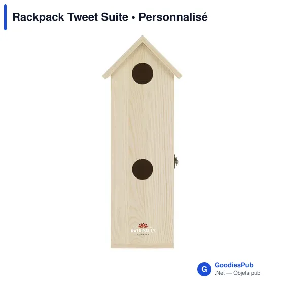 Coffret cadeau à vin personnalisable Rackpack Tweet Suite avec logo - Image 1