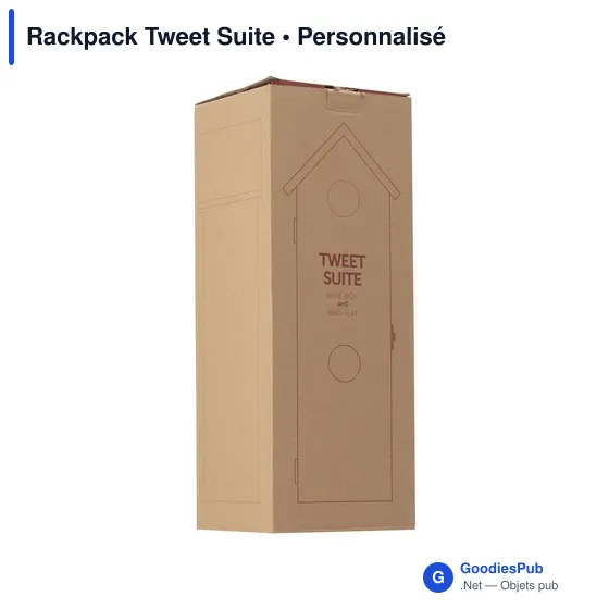 Coffret cadeau à vin personnalisable Rackpack Tweet Suite avec logo - Image 6