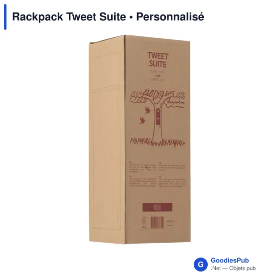Coffret cadeau à vin personnalisable Rackpack Tweet Suite avec logo - Image 7