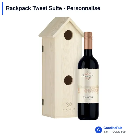 Coffret cadeau à vin personnalisable Rackpack Tweet Suite avec logo - Image 9
