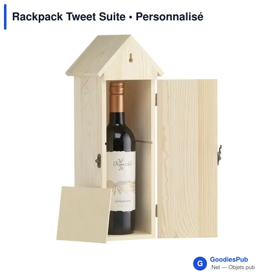 Coffret cadeau à vin personnalisable Rackpack Tweet Suite avec logo - Image 10
