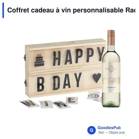 Coffret cadeau à vin personnalisable Rackpack Wine Sign avec logo